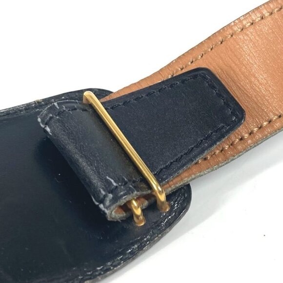 Hermes Belt Vintage Buckle Leather Black main image 8